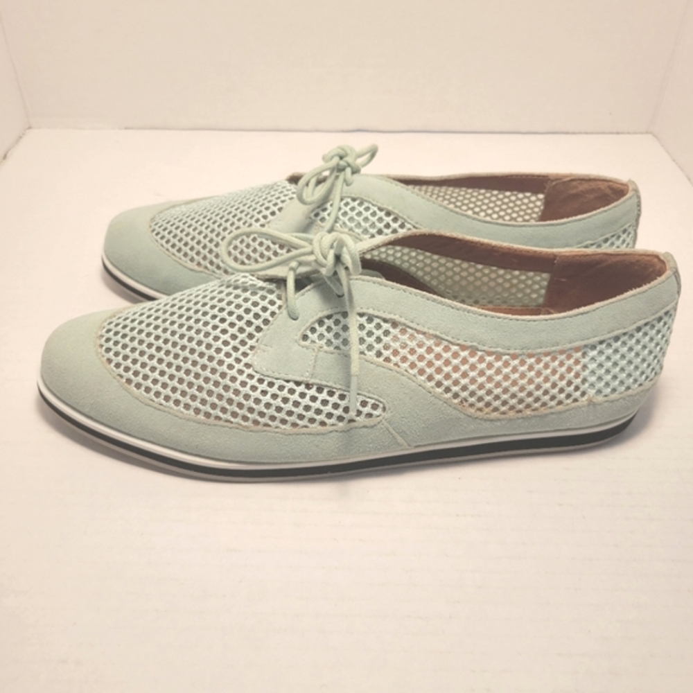 REBECCA MINKOFF Suede Mint Oxfords